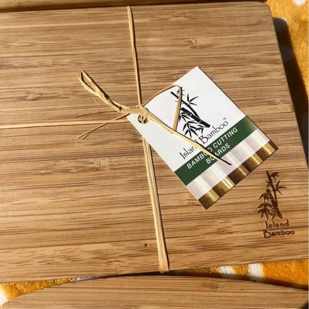 NWT & NWOT Island Bamboo Small Cutting Board Set 5ps Kitchen Starter Kit